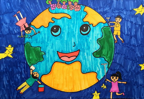 爱护家园画画简单