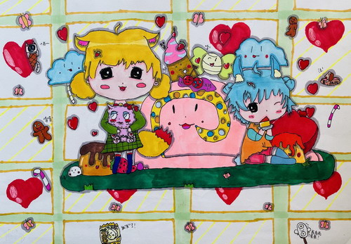 闺蜜画简单又漂亮