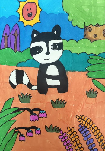 小浣熊绘画图片