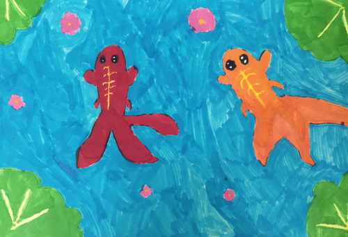 金鱼画简单又漂亮