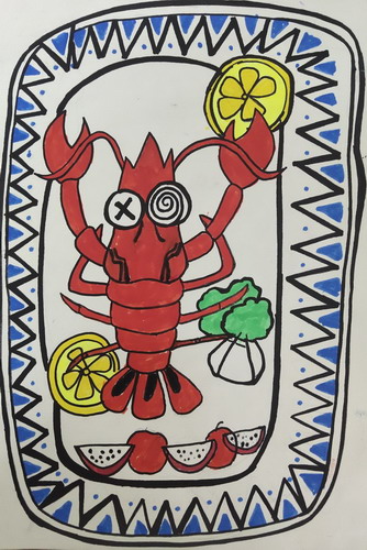 小龙虾画简单好看