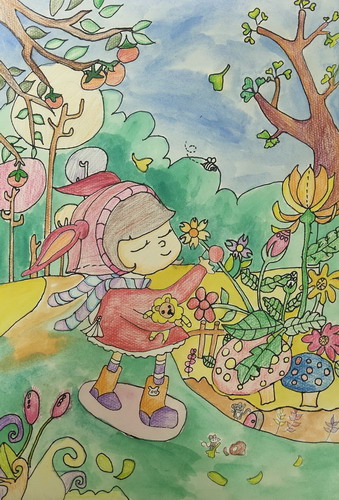 小精灵儿童画获奖