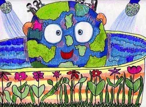 爱护地球儿童画