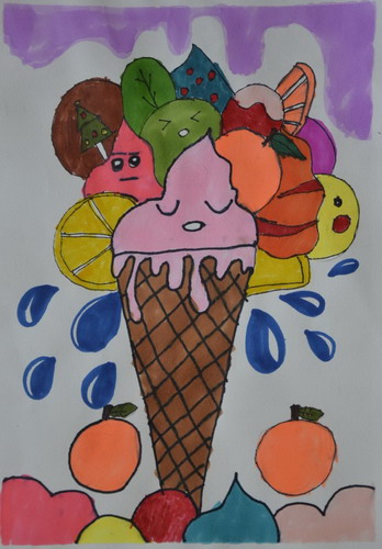 冰淇淋绘画作品