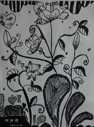 花手绘画简单好看