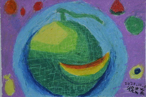 哈密瓜儿童绘画简单