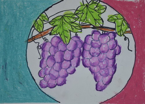 葡萄儿童画一等奖