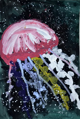 水母儿童绘画一等奖