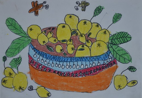 枇杷儿童画一等奖