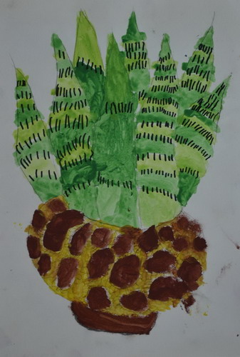 芦荟手绘画简单好看