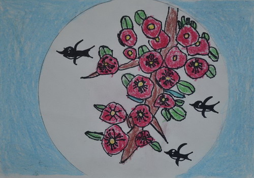 桃花手绘画简单好看