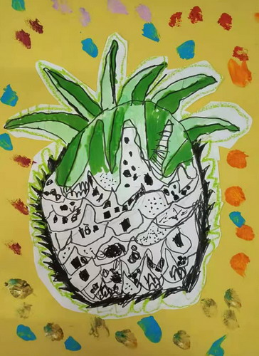 菠萝绘画作品