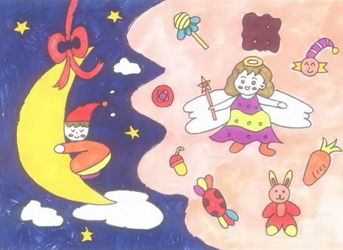 睡梦的孩子绘画获奖作品