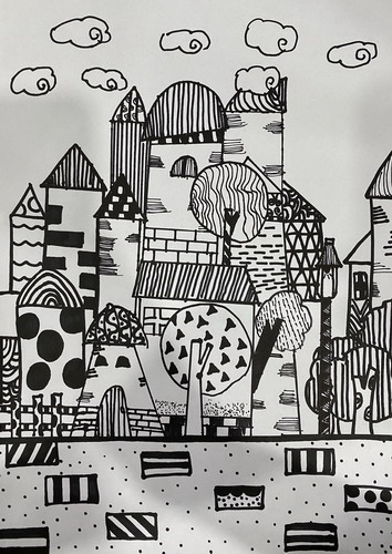 神秘的森林儿童绘画一等奖