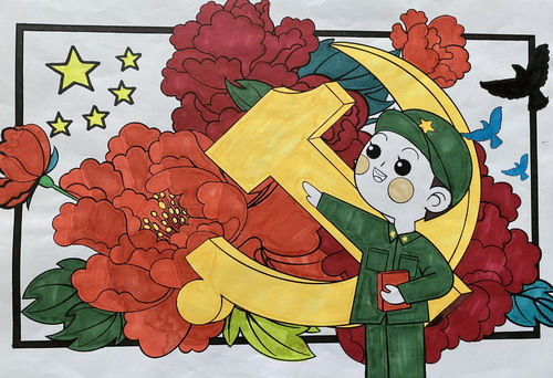 童心向党儿童绘画