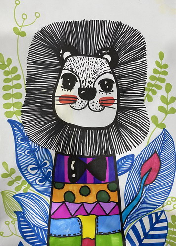 小狮子画简单又漂亮