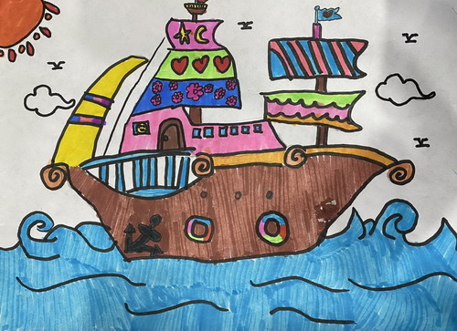 海上之路绘画一等奖