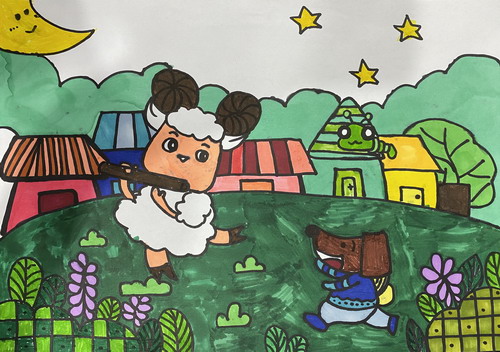 可爱的小绵羊画简单好看