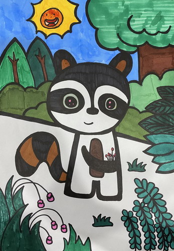 森林的奇幻之旅创意画