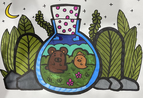 瓶子里的世界儿童绘画获奖