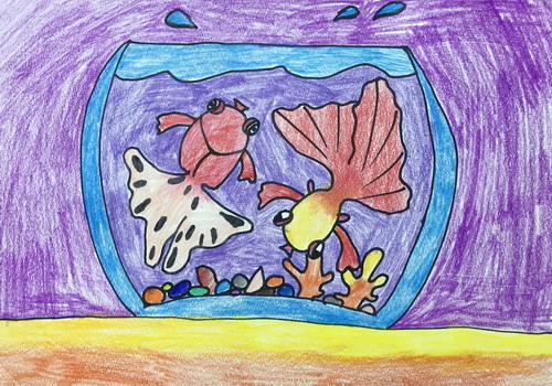 金鱼画简单又漂亮