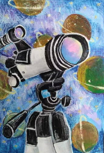 天文台儿童画创意