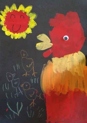 一只特立独行的鸡创意画获奖