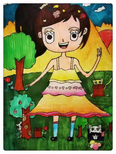 可爱女孩画简单又漂亮