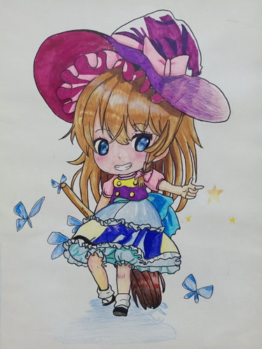 魔法少女儿童绘画