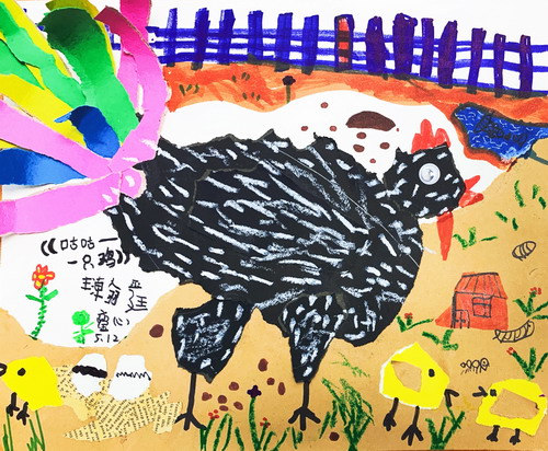 咕咕一只鸡画画图片