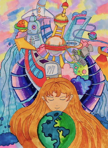 梦想启航画画作品