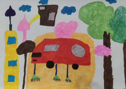 城市卫生小助理绘画一等奖