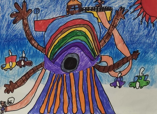 智能多面管家手绘画一等奖