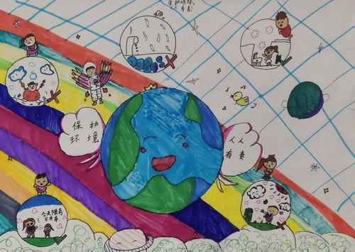 我的家园我来爱儿童绘画一等奖