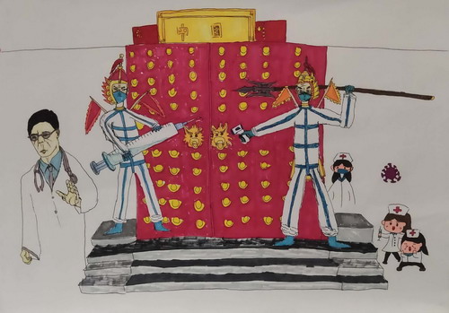 同舟共济绘画作品