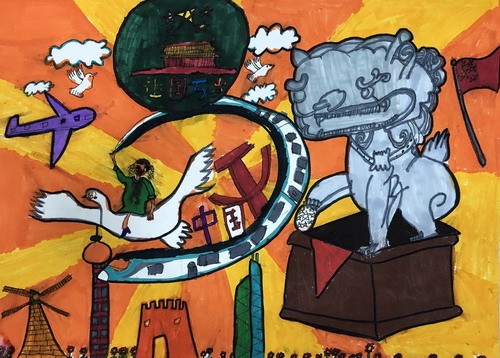 建党百年促发展手绘画获奖