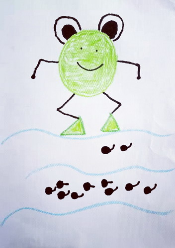 小蝌蚪找妈妈儿童画图片