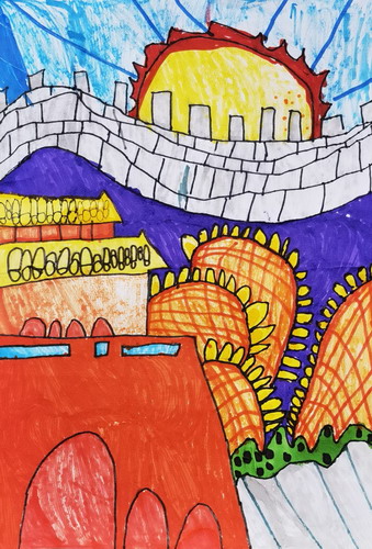 天安门儿童绘画简单