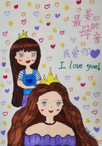 最美的母亲画画作品