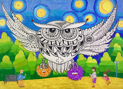 守卫儿童绘画简单