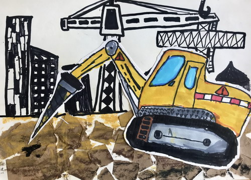 城市建设绘画作品