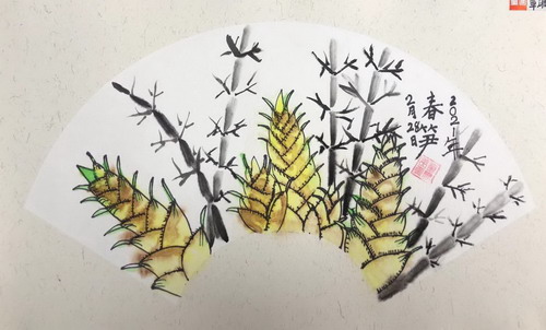 春笋绘画作品