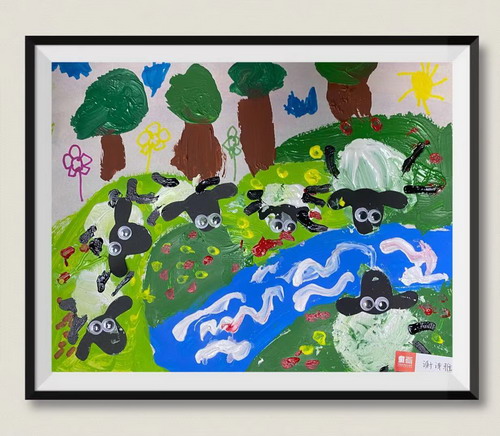 小羊肖恩手绘图片