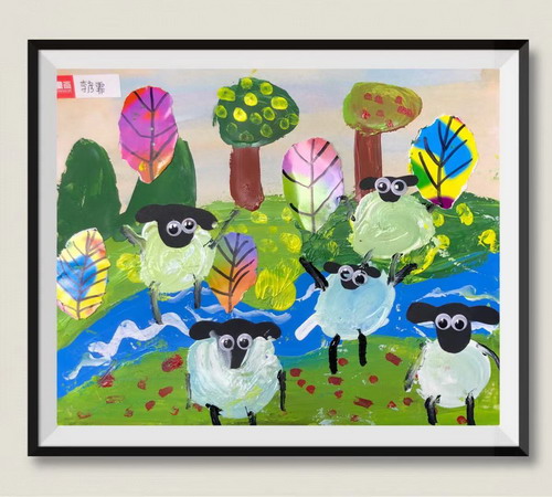 小羊肖恩儿童画