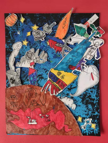 逃离地球绘画漂亮