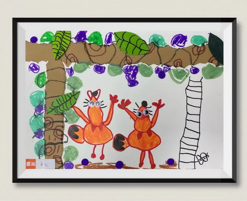 狐狸与葡萄创意画一等奖