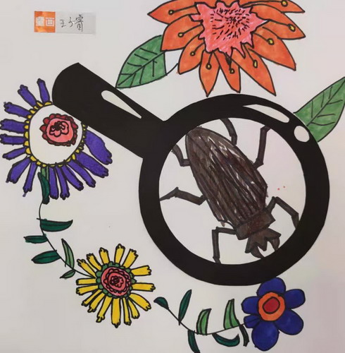 放大镜创意画一等奖