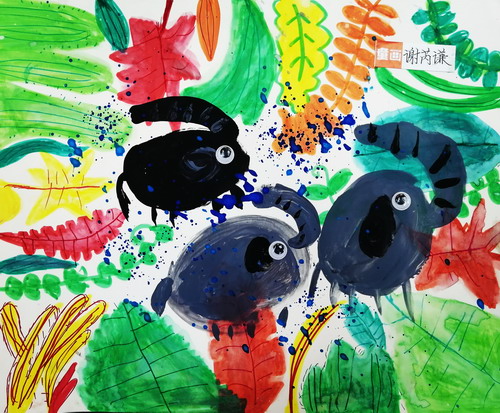 森林里的小象创意画获奖