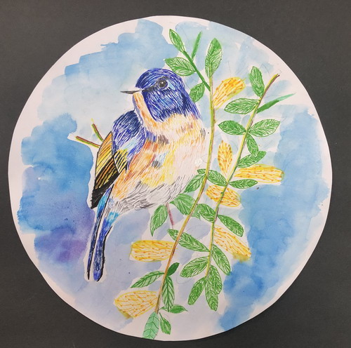 花鸟图画画作品