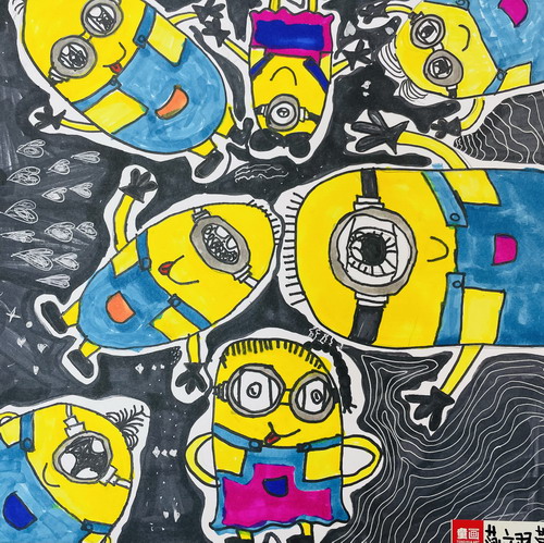 小黄人画简单好看